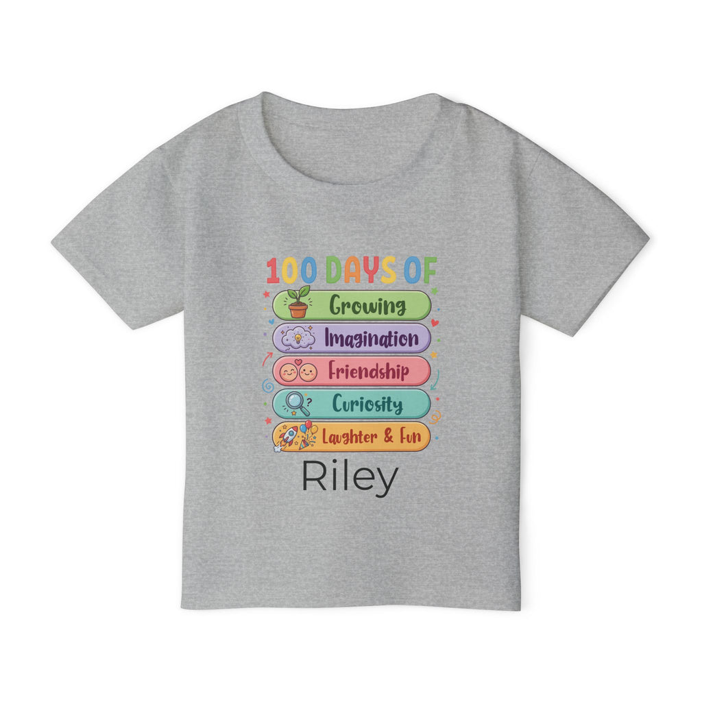 100 Days of School toddler tee - white back view