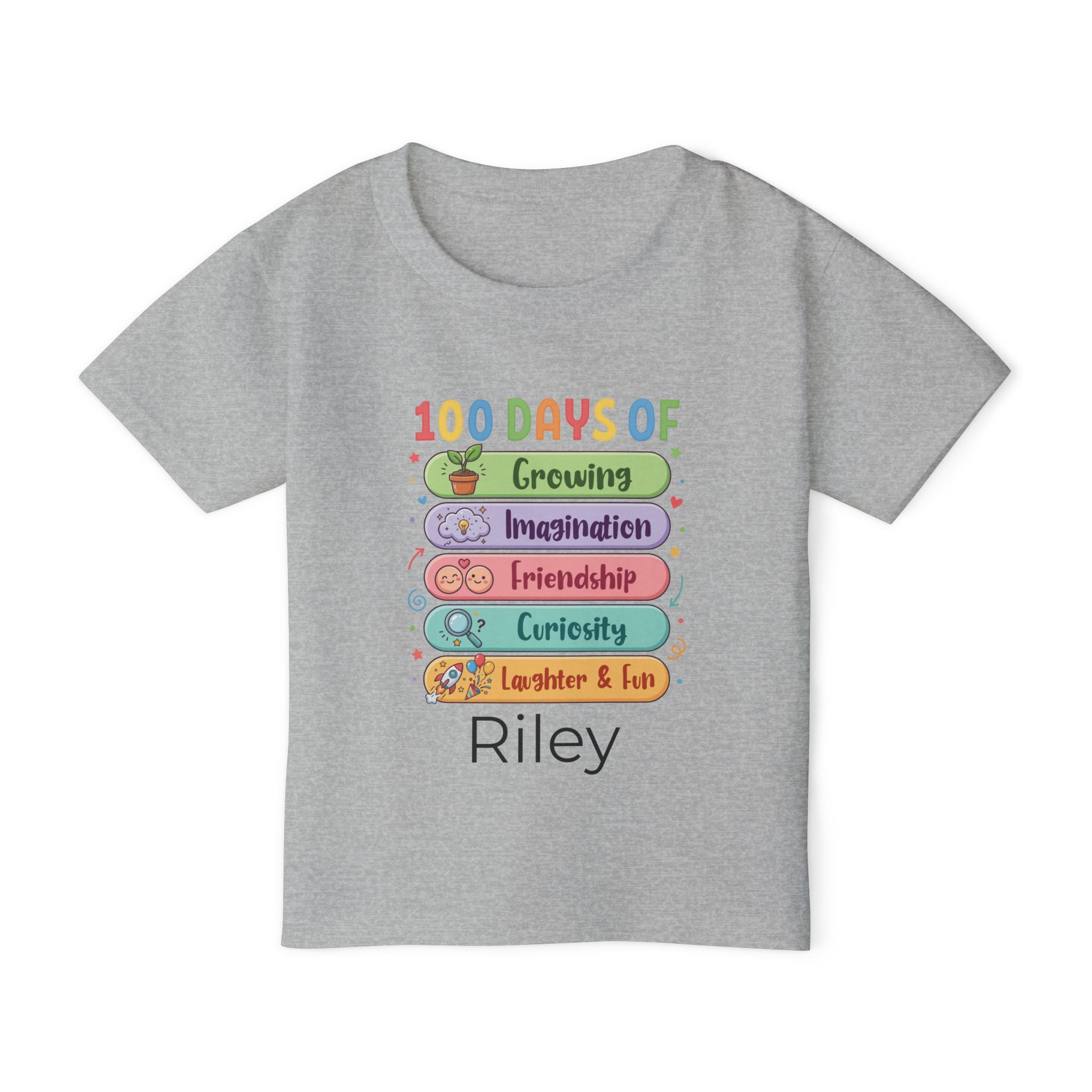 100 Days of School toddler tee - white back view