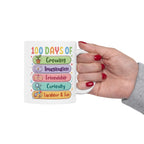 Personalised 100 Days of School milestone mug 11oz size reference