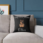 Personalized German Shepherd Pillow – Black Custom Name Dog Cushion