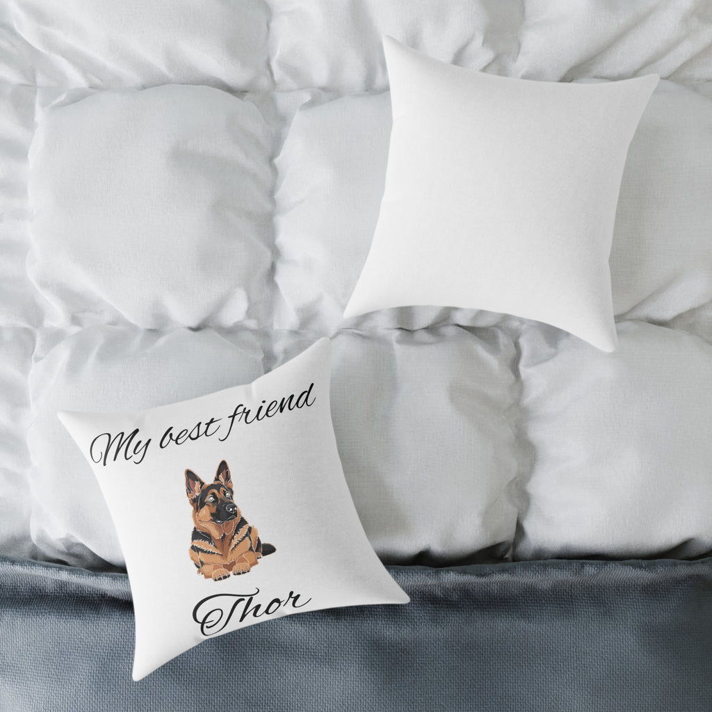 Personalised German Shepherd Pillow – Custom Name Dog Cushion