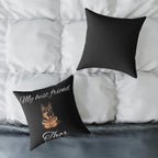 Personalized German Shepherd Pillow – Black Custom Name Dog Cushion