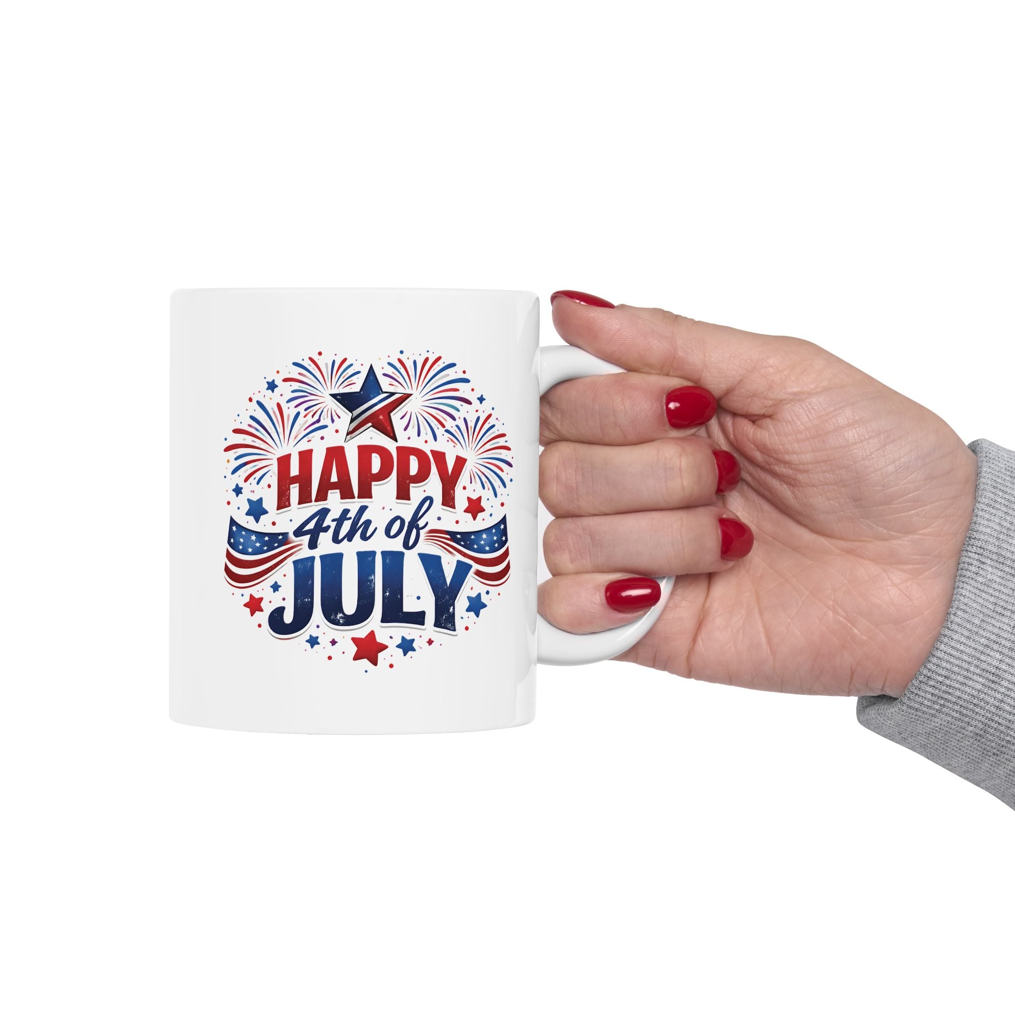 Personalised 4th of July mug 11oz size reference