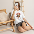 Close-up of soft cotton fabric texture on Aries zodiac tee