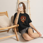 Aries zodiac t-shirt folded flat showing fabric texture