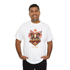 Size comparison of Aries zodiac t-shirt across available sizes