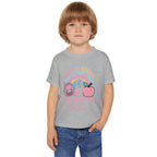 Back to School Looking Cool toddler tee - sport grey back view