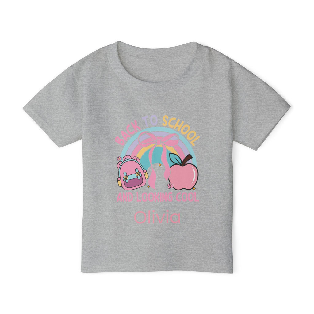 Back to School Looking Cool toddler tee - royal blue back view
