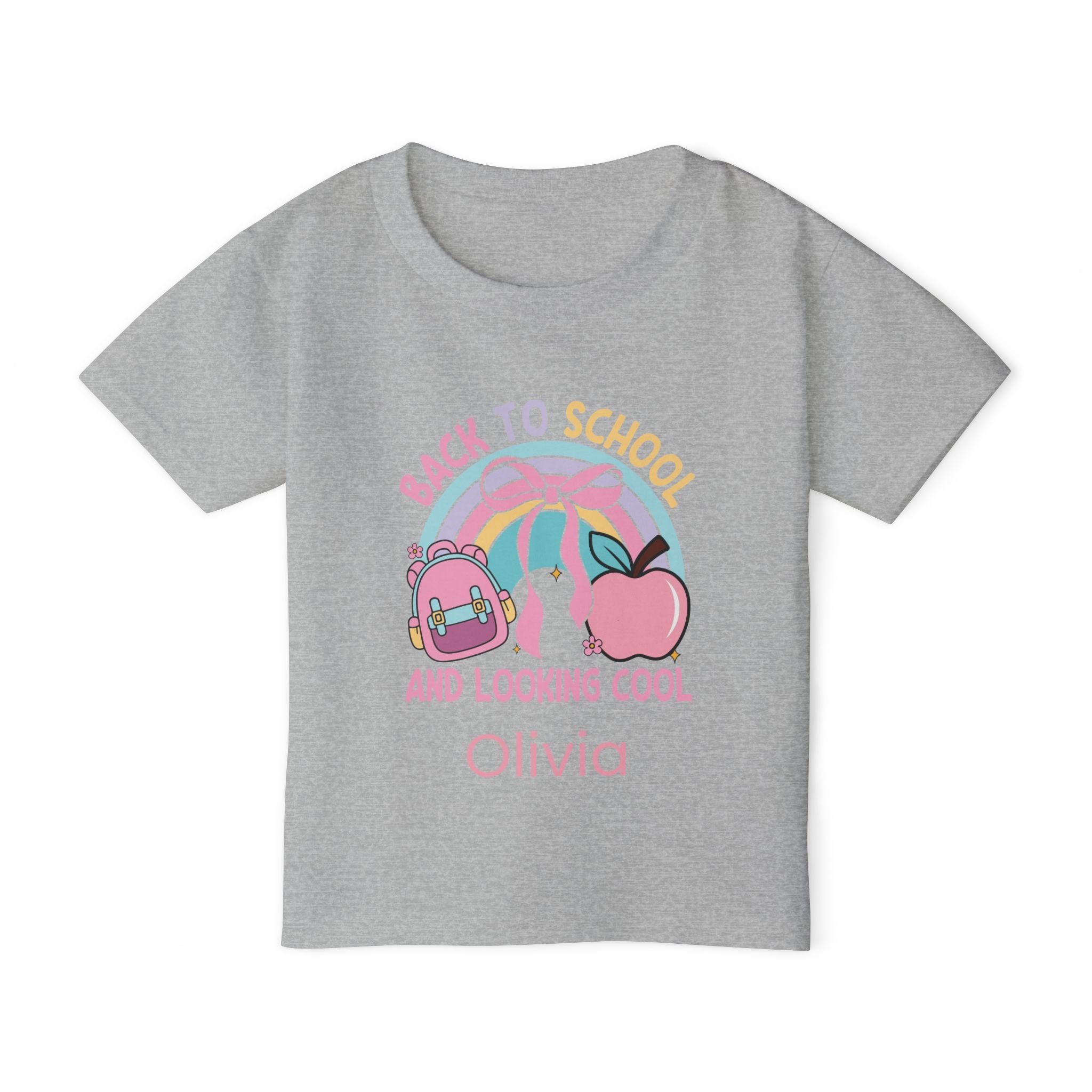 Back to School Looking Cool toddler tee - royal blue back view