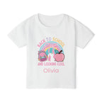 Back to School Looking Cool toddler tee - white colour with custom name