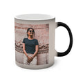 Personalised Best Mum colour-changing mug revealing custom photo when hot - front view