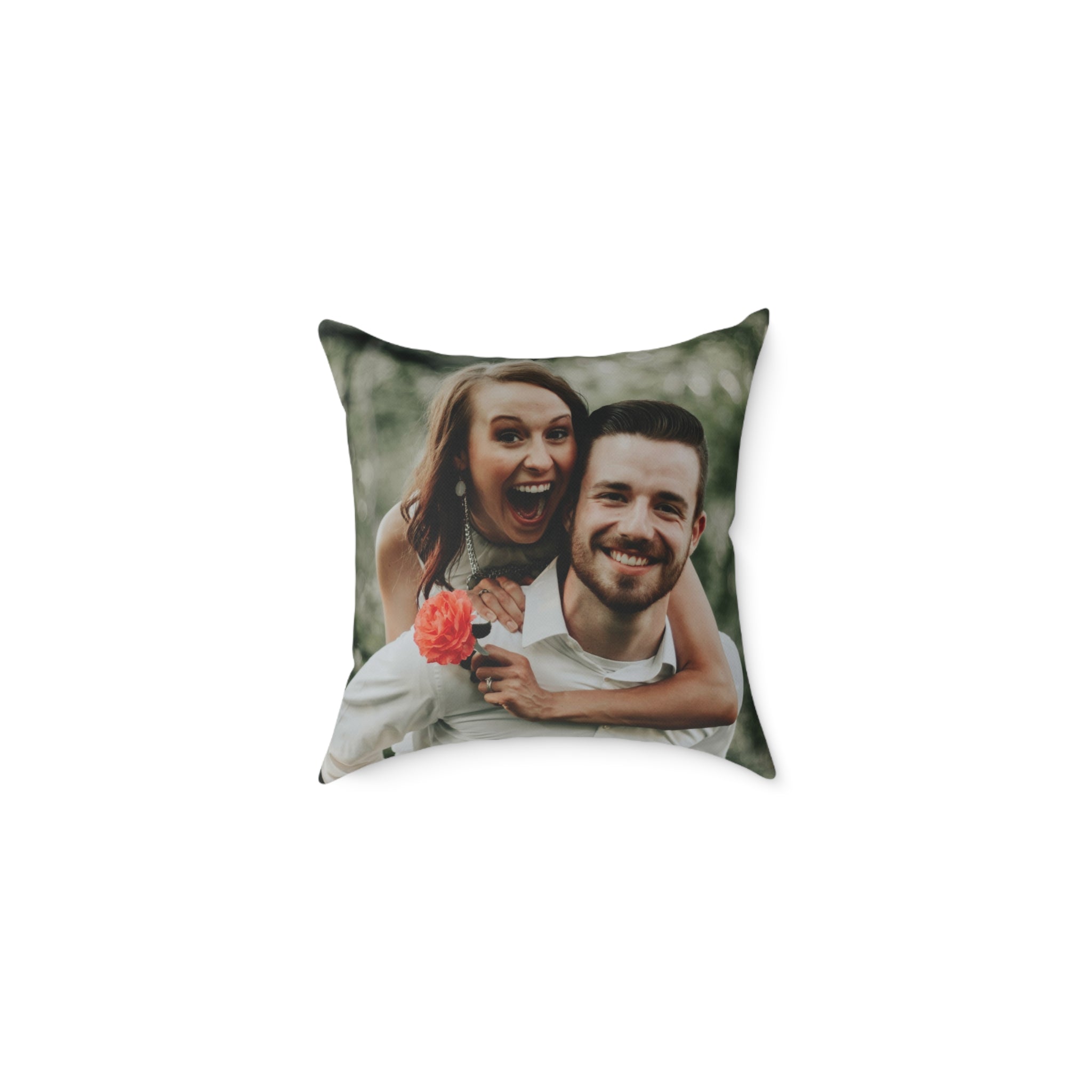 Black Bride and Groom wedding pillow with pink heart script