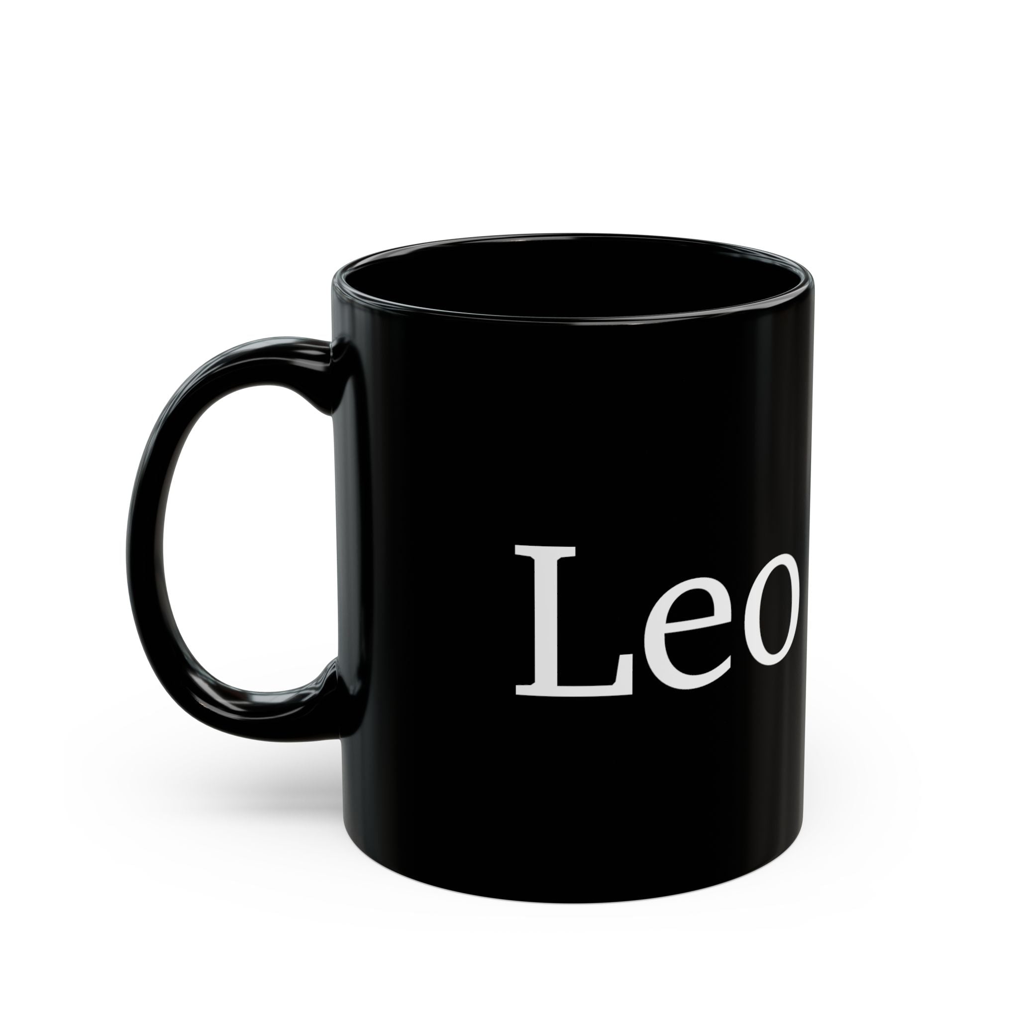 British Shorthair black mug - custom name side view