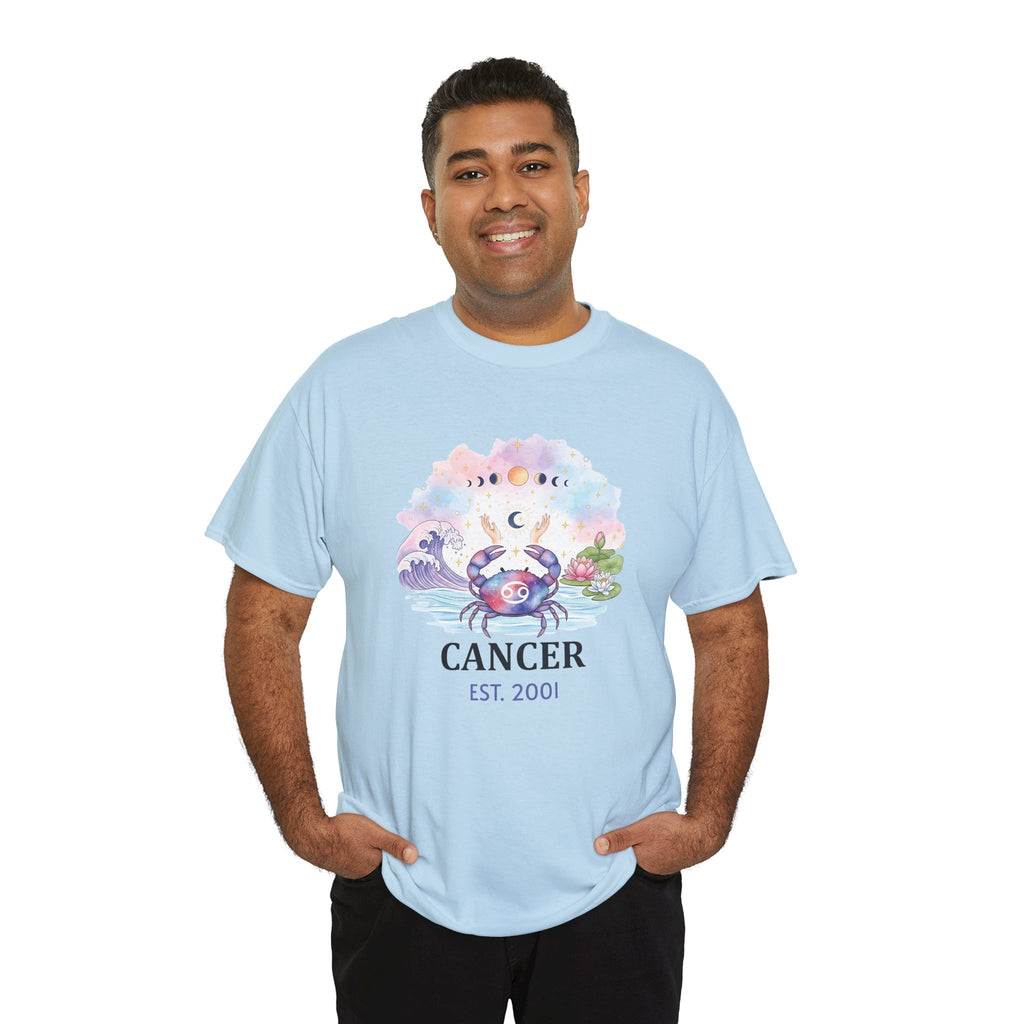Cancer zodiac t-shirt styled in a lifestyle home setting
