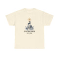Capricorn zodiac t-shirt back view, plain solid color