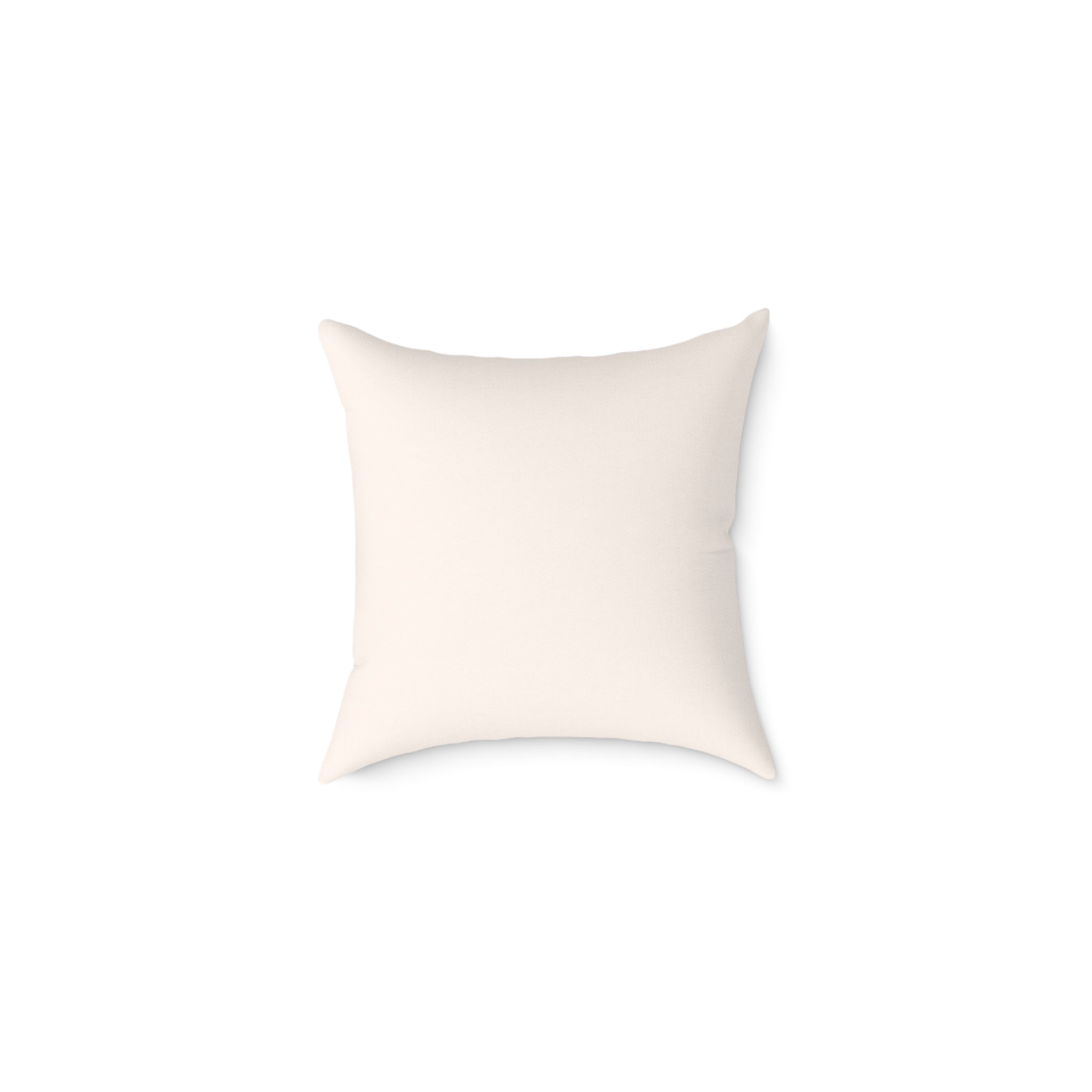 Close-up of personalised names and date on ivory toast pillow