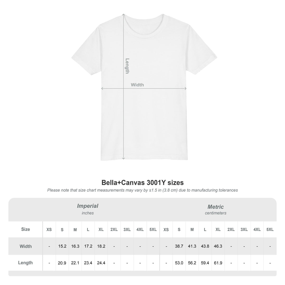 Chick or Treat kids Halloween t-shirt size chart for youth sizes S to XL