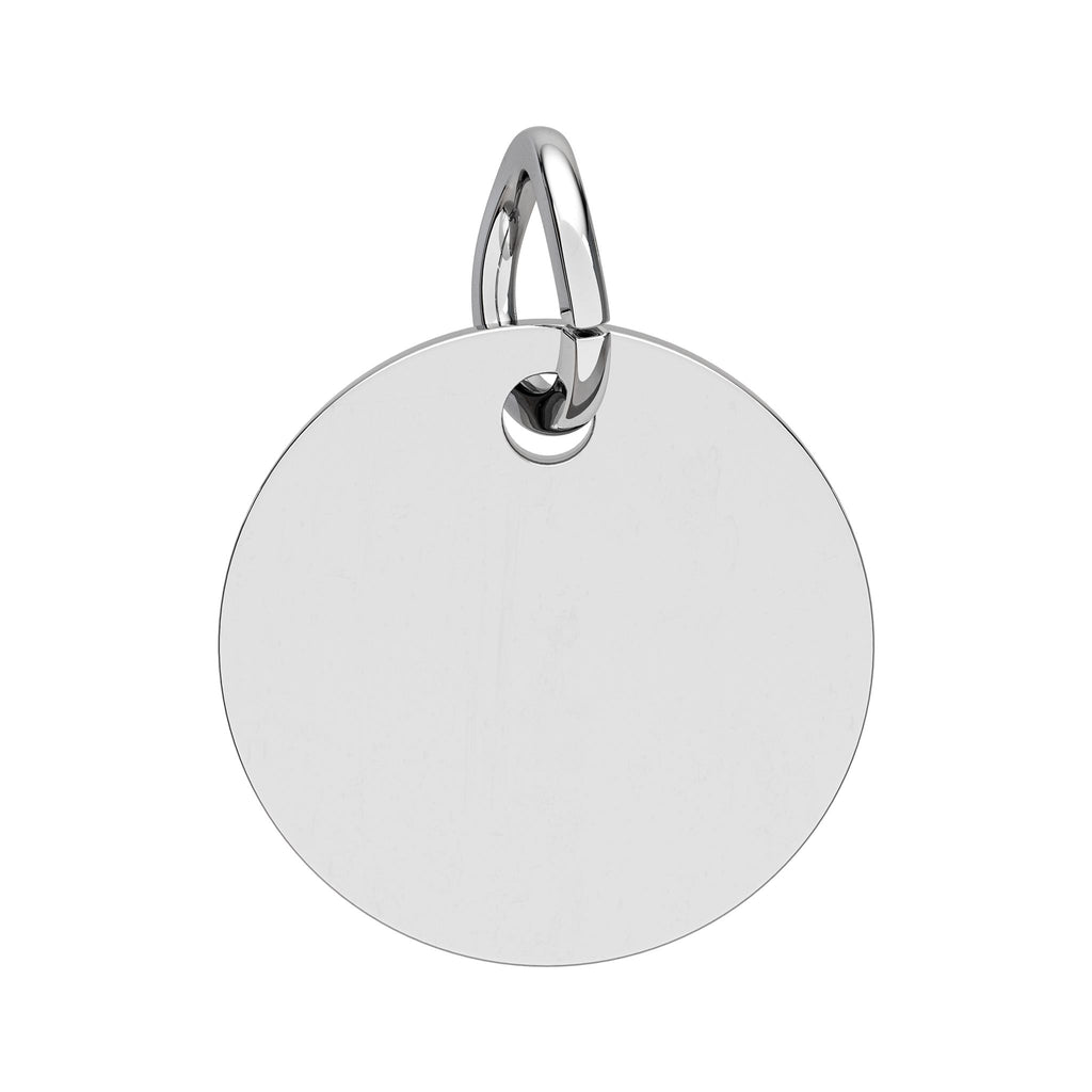 Personalised Circle Birthstone Charm, Rounded Font, gold with colored birthstone (variant preview 13 of 13)