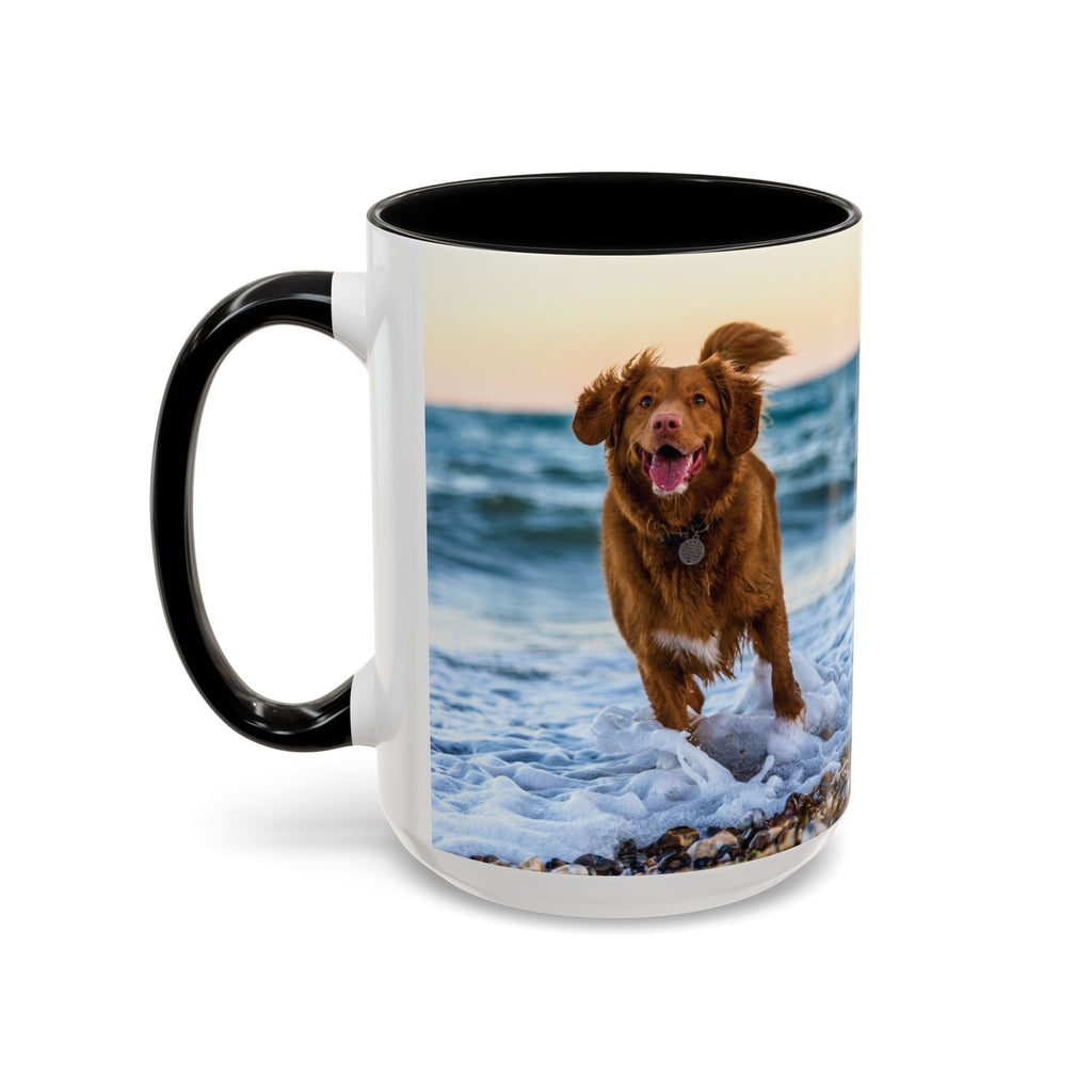 Personalised pet photo mug held in hand