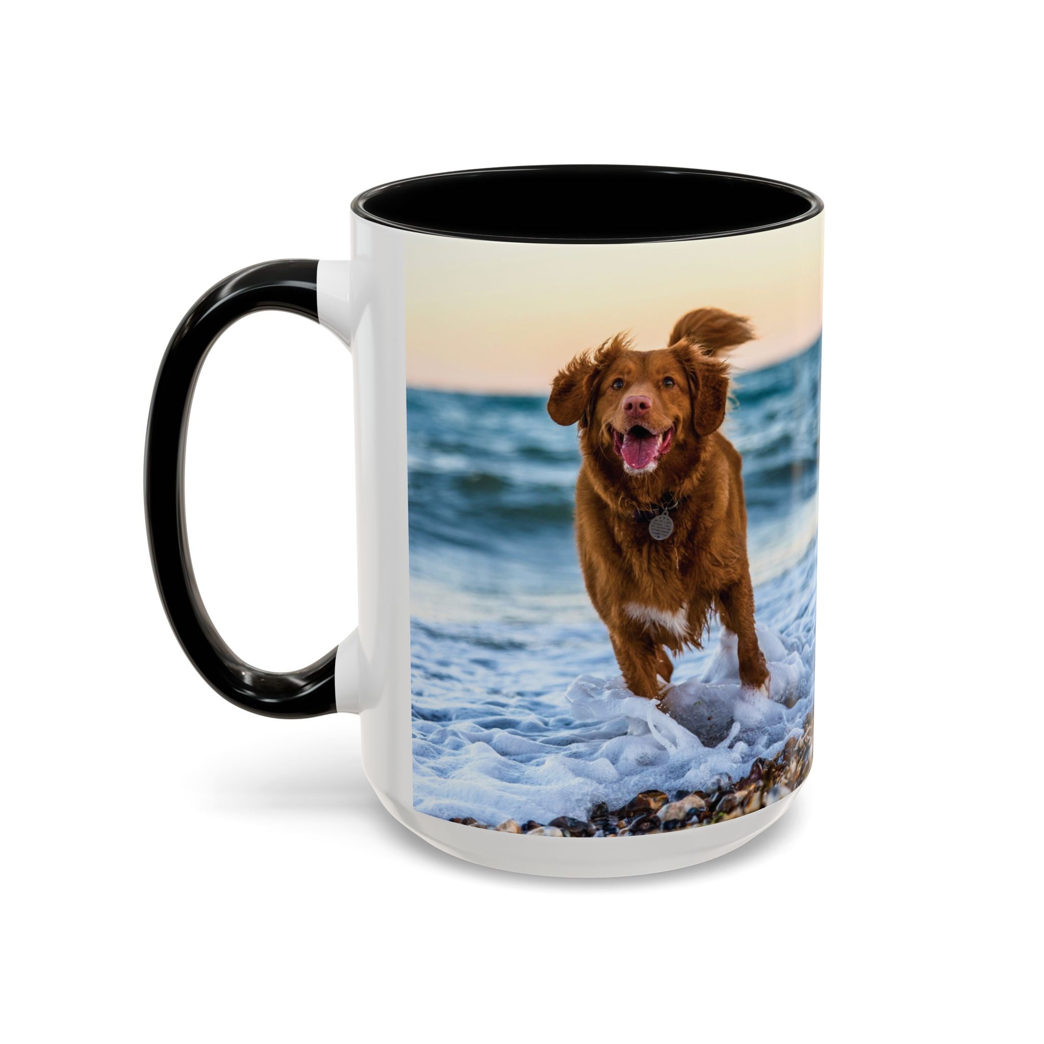 Personalised pet photo mug held in hand