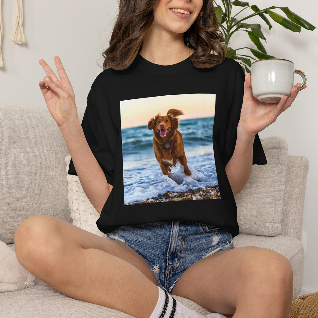 Custom photo T-shirt lifestyle photo – unique birthday gift
