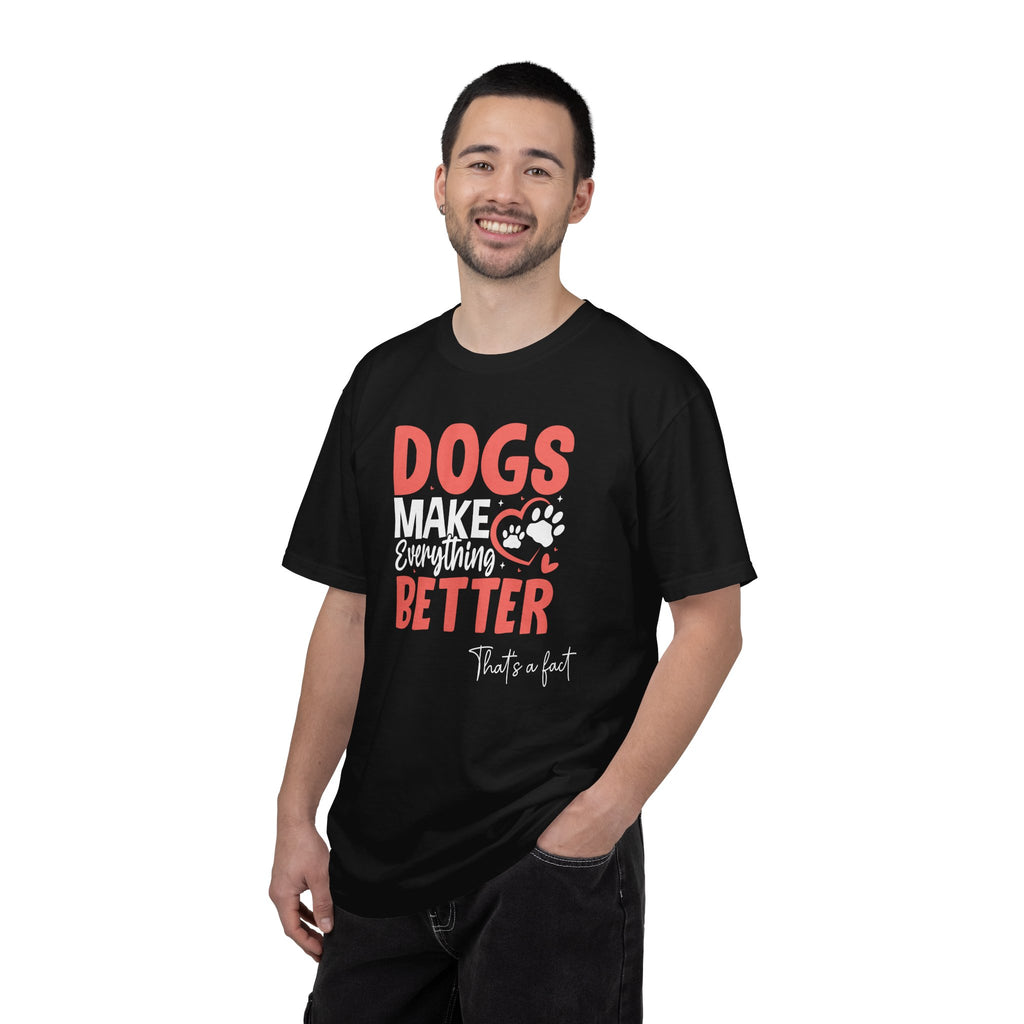 Dogs Make Everything Better T-shirt size chart