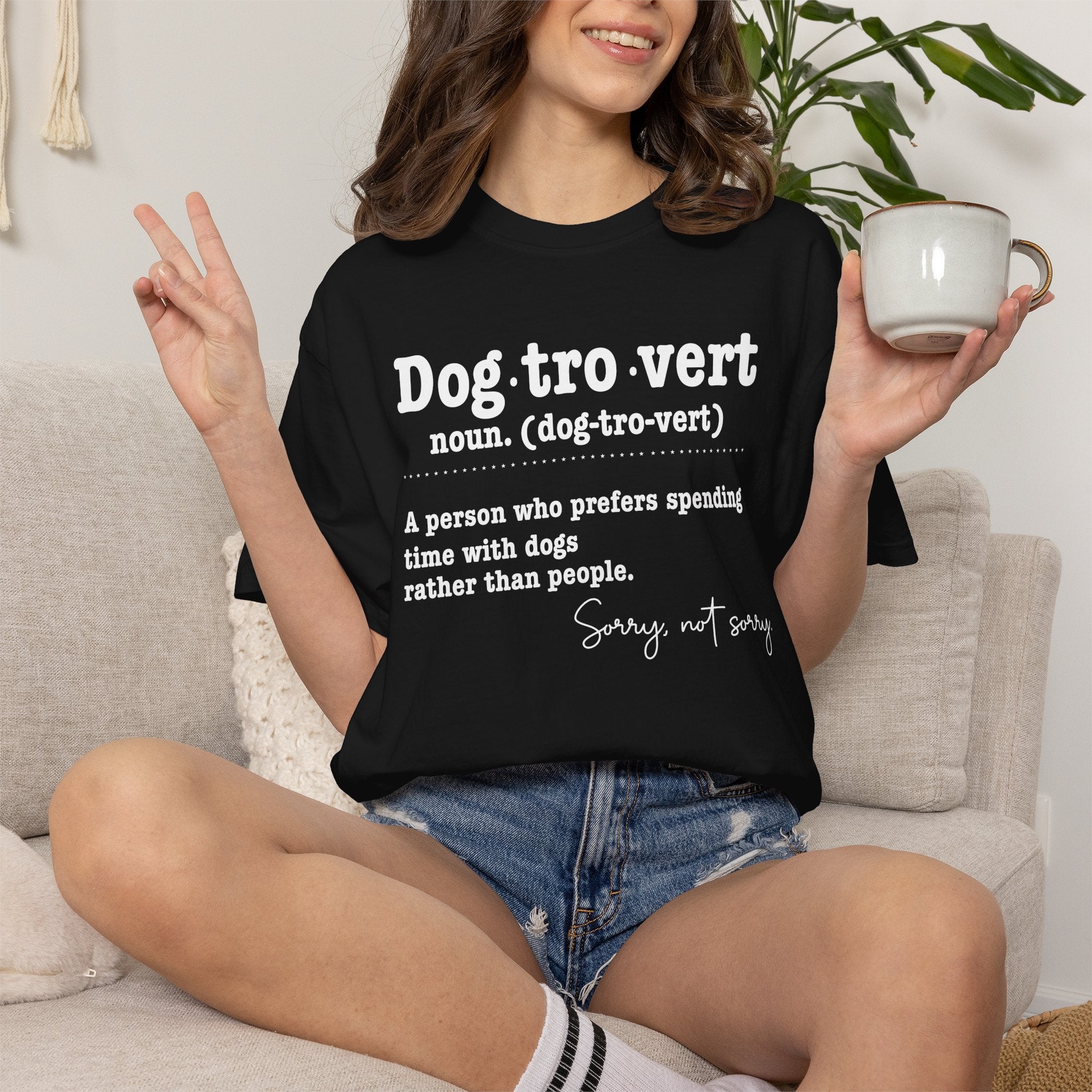 Dogtrovert tee on model - lifestyle photo