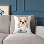 Back view of personalised French Bulldog cushion