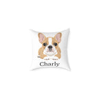 Personalised French Bulldog pillow with custom dog name
