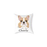 Personalised French Bulldog pillow with custom dog name