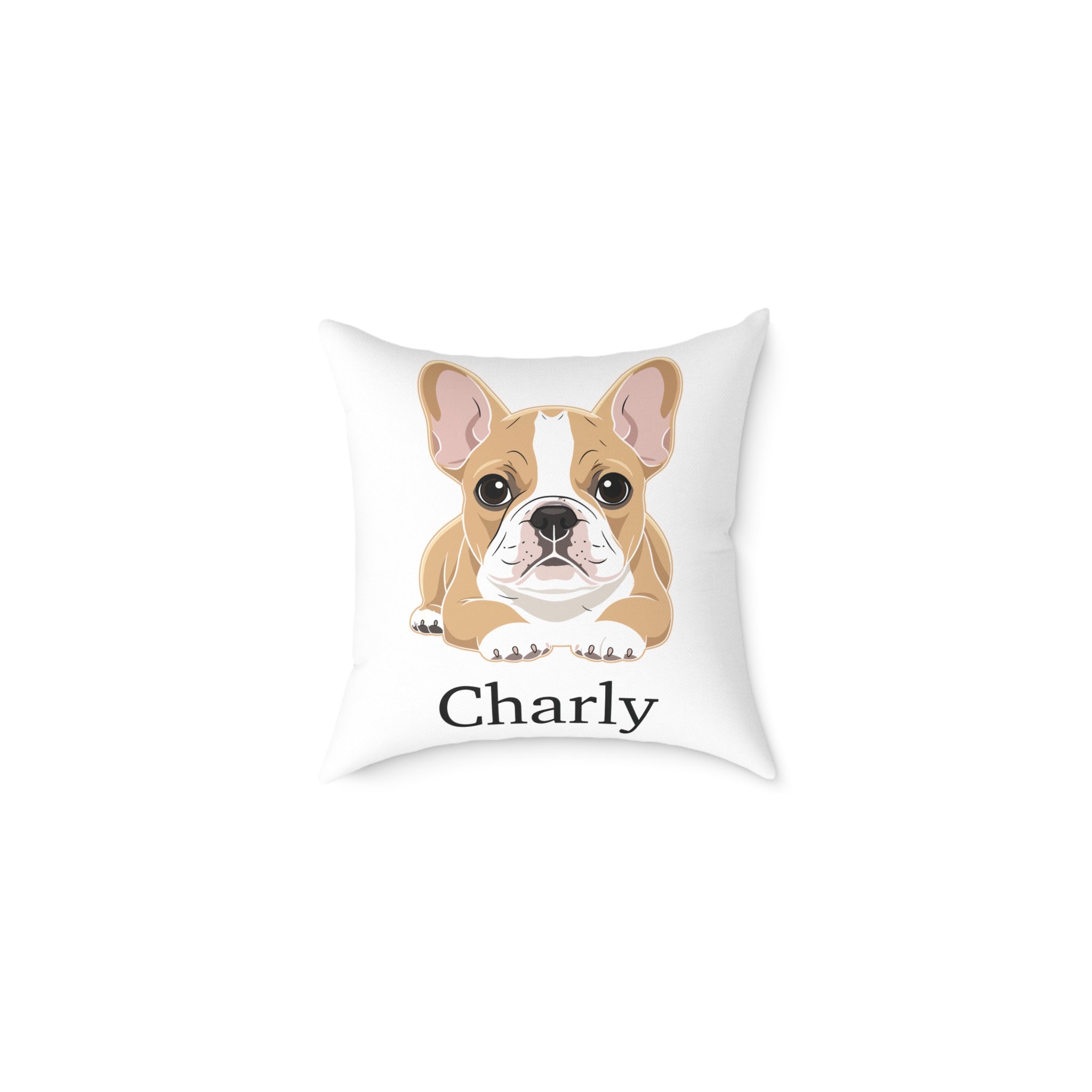 Personalised French Bulldog pillow with custom dog name