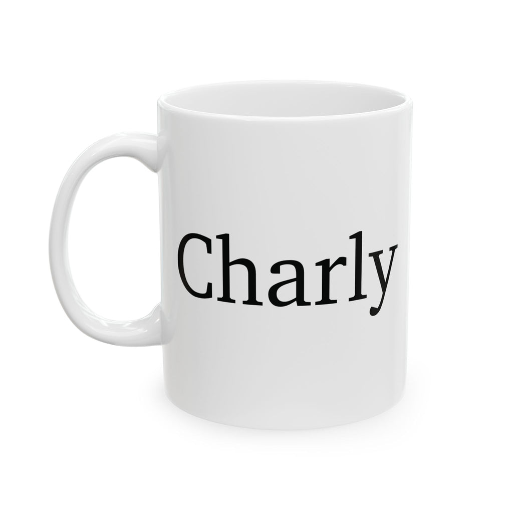 French Bulldog custom name mug - name side view