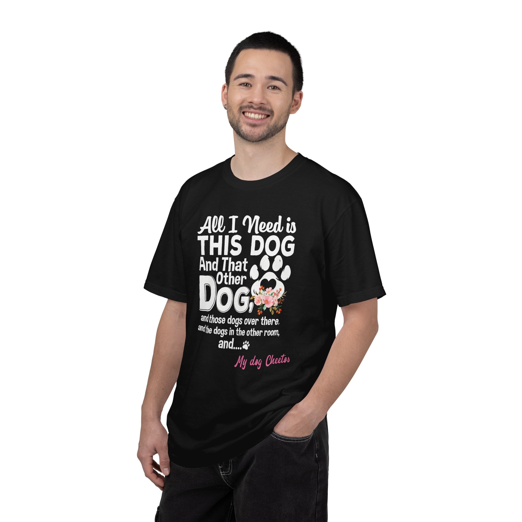 Funny dog lover custom name T-shirt size chart