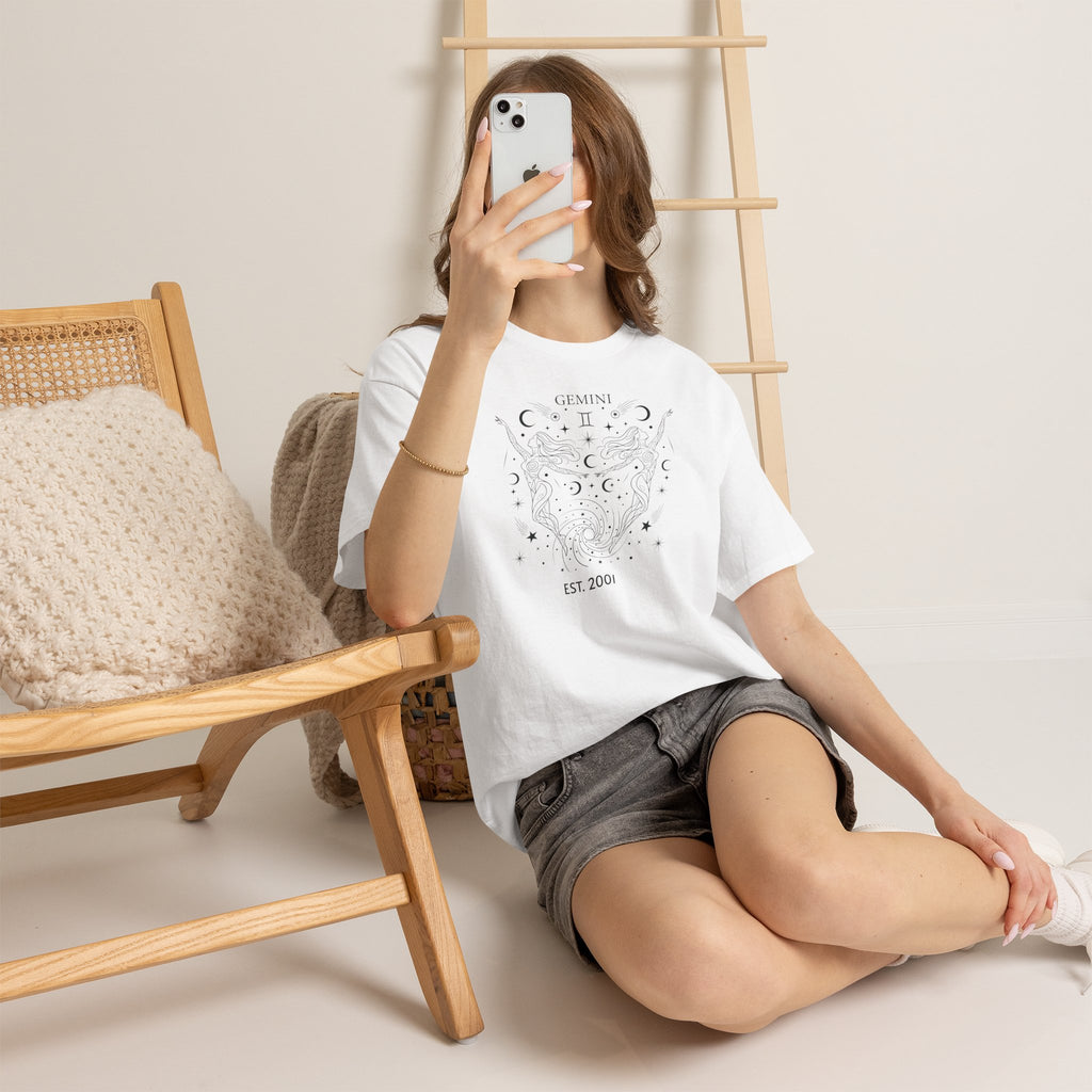 Gemini zodiac t-shirt size chart and measurement guide