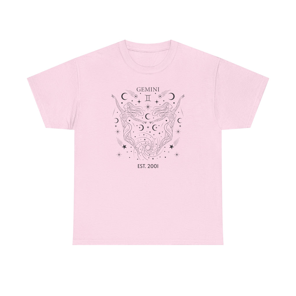 Gemini zodiac t-shirt tag and label detail
