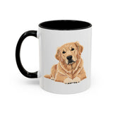 Personalised Golden Retriever mug with custom name