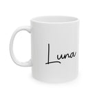 Golden Retriever custom name mug - name side view