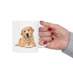 Personalised Golden Retriever 11oz mug size reference
