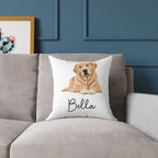 Back view of personalised Golden Retriever cushion