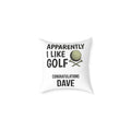 Personalised golf congratulations pillow with custom name