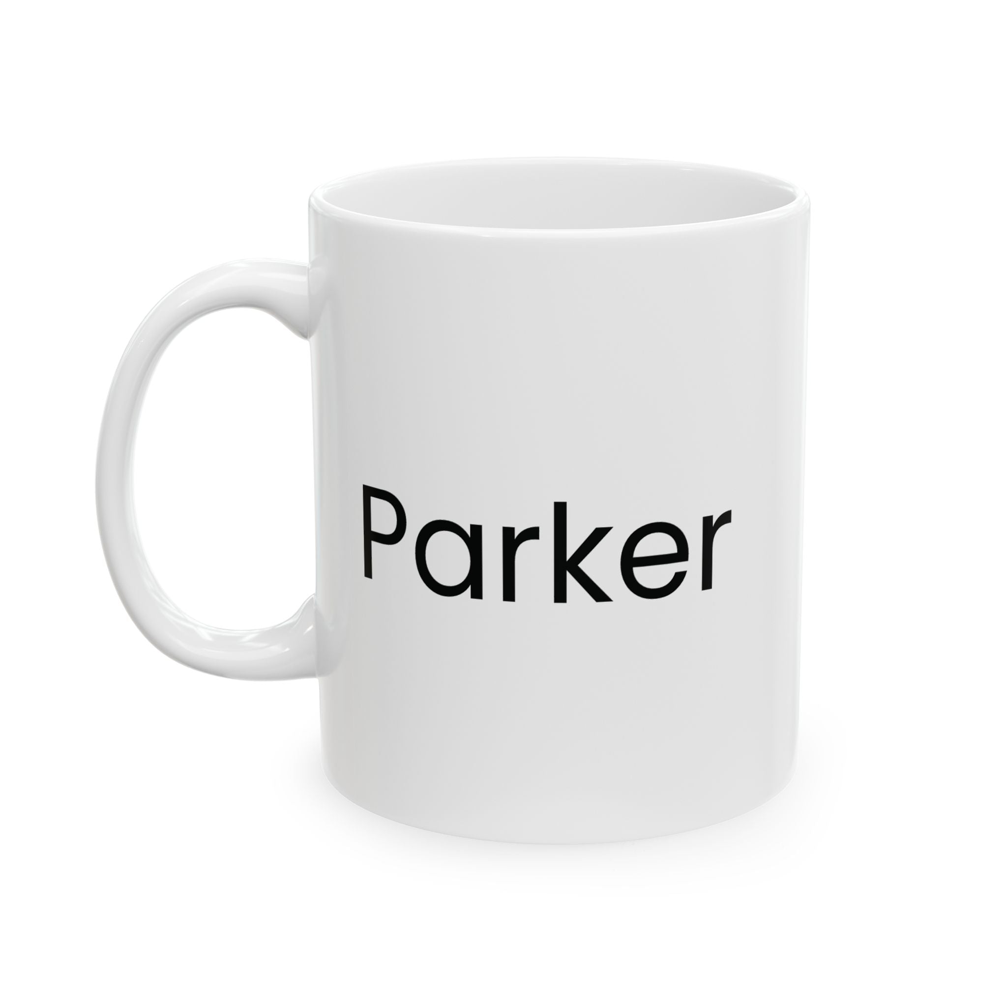 Happy First Day school mug - custom name side view