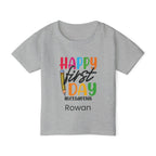 Happy First Day toddler tee - light pink back view