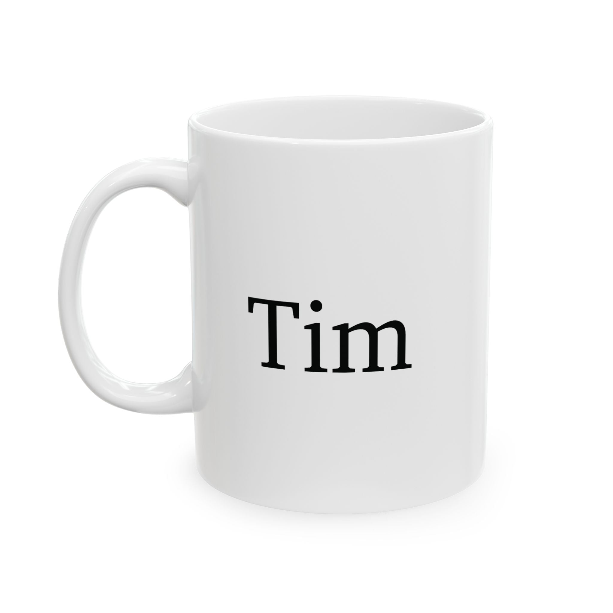Hockey custom name mug - name side view
