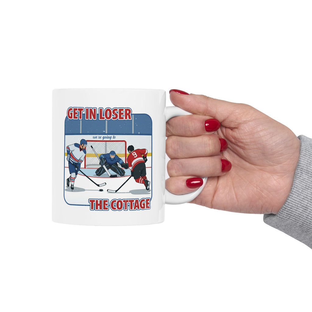 Personalised hockey mug 11oz size reference