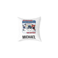 Personalised hockey pillow with Get In Loser design and custom name