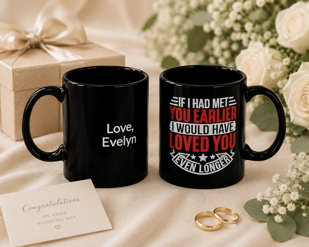 Romantic quote mug held in hand – anniversary gift idea