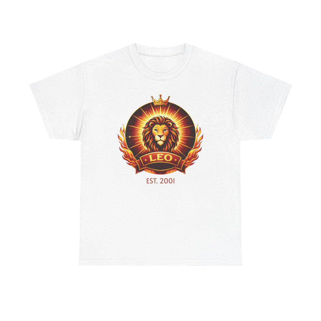 Leo zodiac t-shirt back view, plain solid color