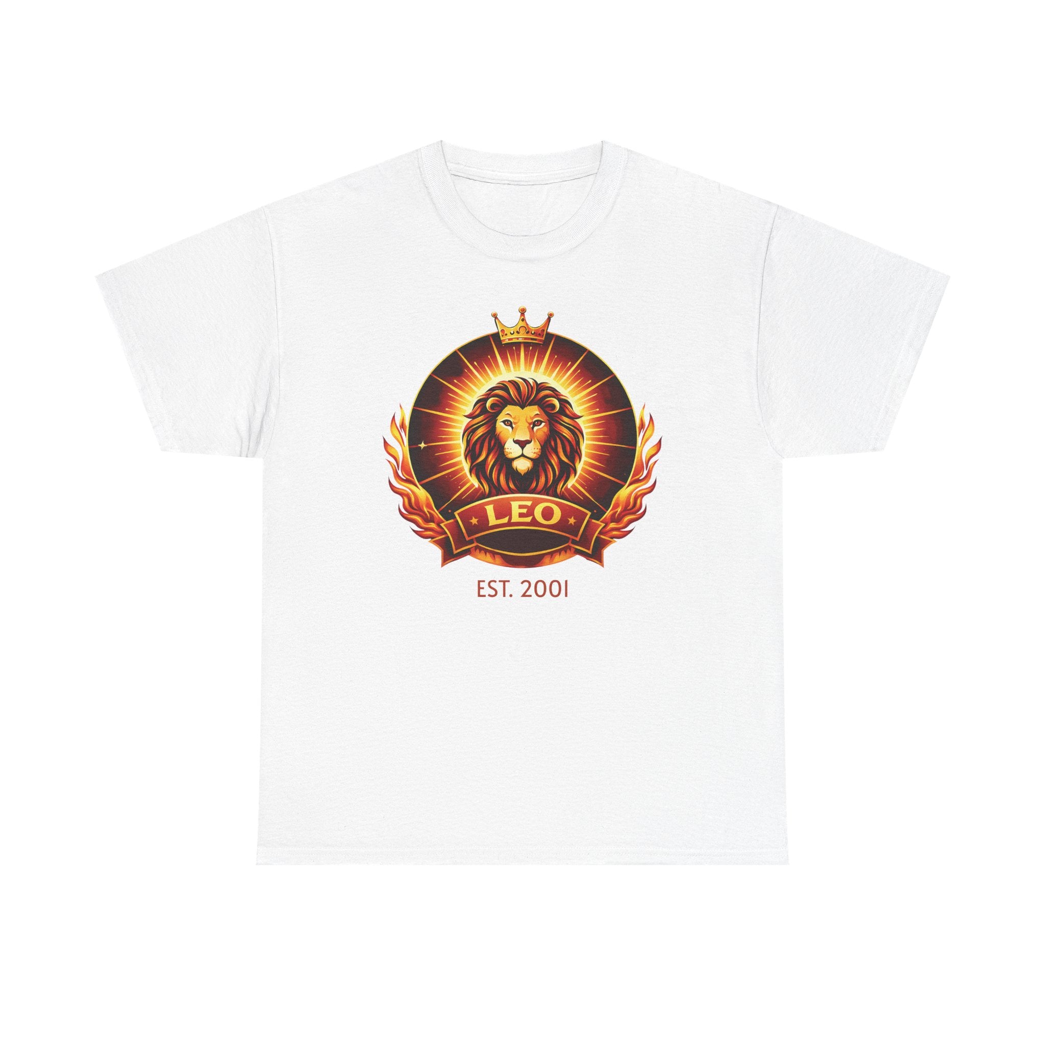 Leo zodiac t-shirt back view, plain solid color