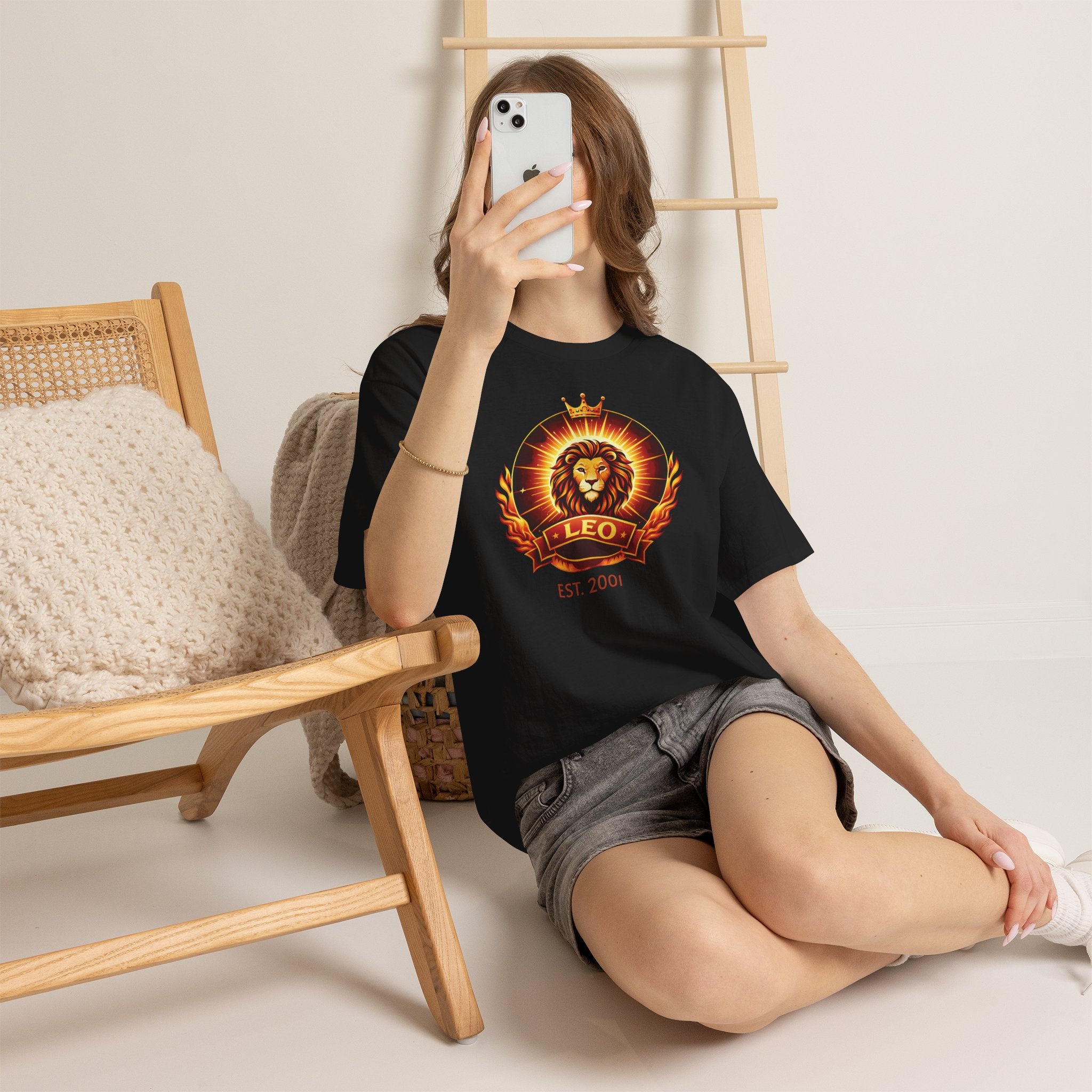 Leo zodiac t-shirt size chart and measurement guide