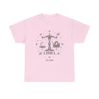 Libra zodiac t-shirt styled in a lifestyle home setting